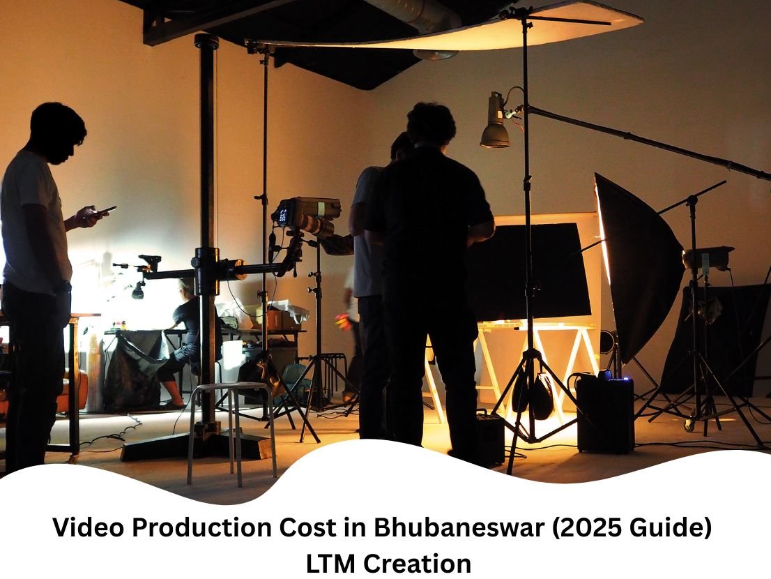 Professional video production setup in Bhubaneswar by LTM Creation, Odisha’s trusted film and ad video company.
